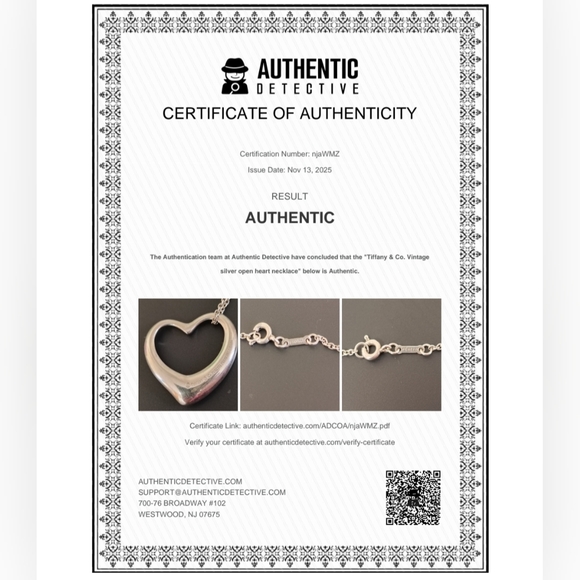 Tiffany Silver 925 Necklace - Elsa Peretti Extra Large Open Heart Pendant - Picture 2 of 10